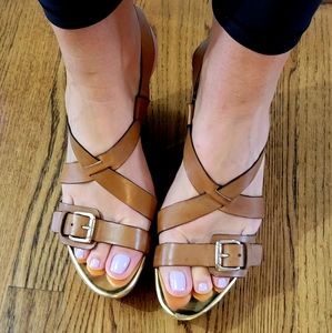 MARC FISHER | Tan Wedges Women's Size 10